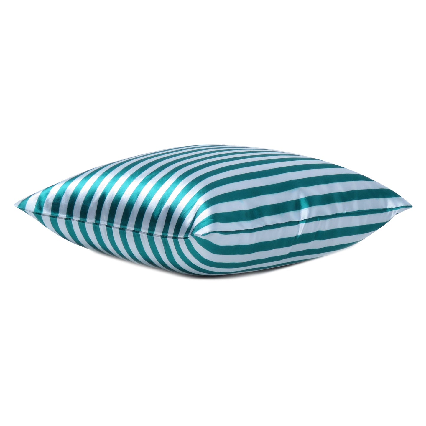 Columbia Silky Striped Satin Silk Cushion Covers in Set of 2