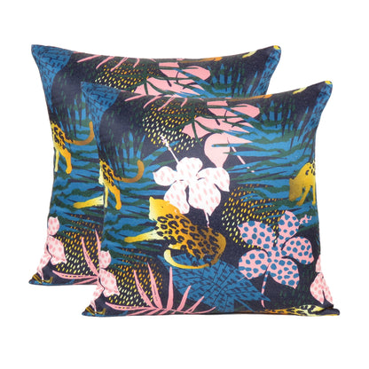 Multicolor Sea Life Printed Cushion Cover in Set of 2