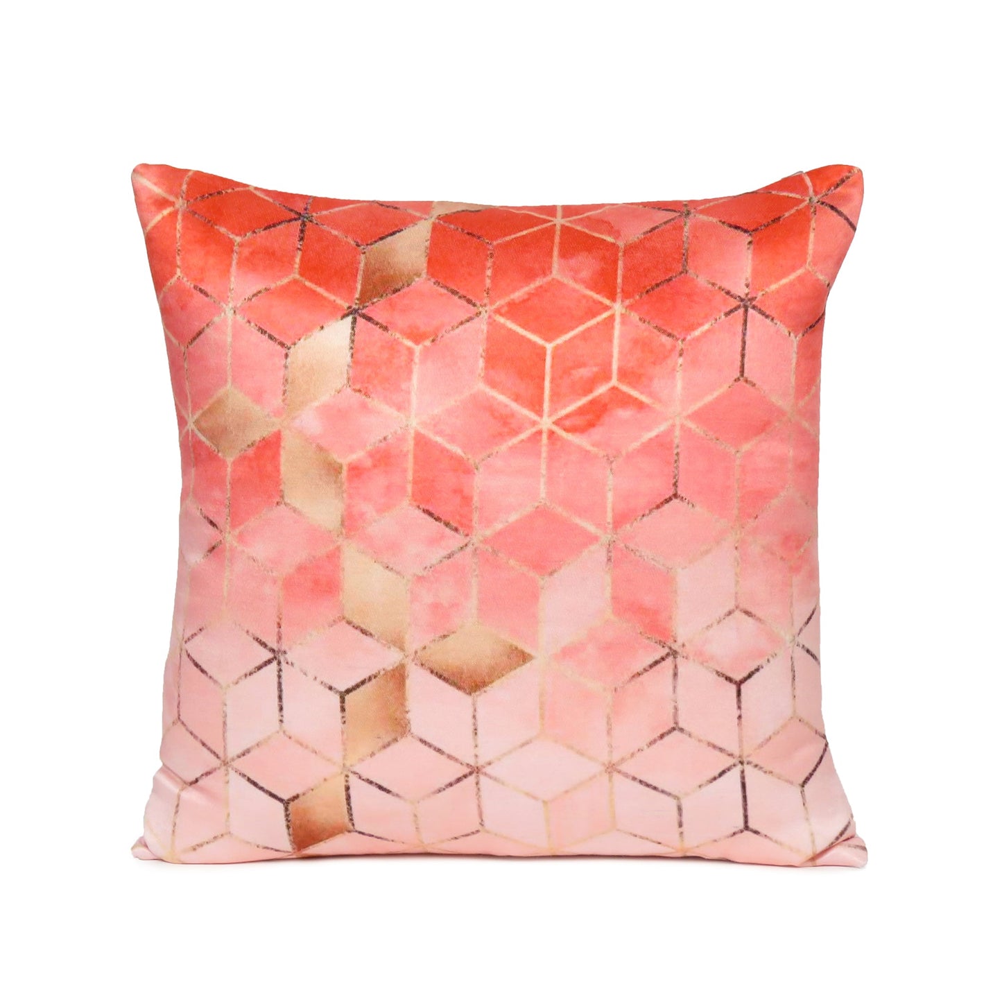 Light Pink Geometric Printed Cushion Cover in Set of 2