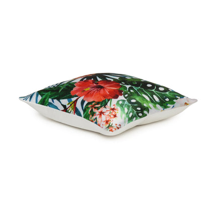 Multicolor Floral & Tropical Leaf Printed Cushion Cover in Set of 2