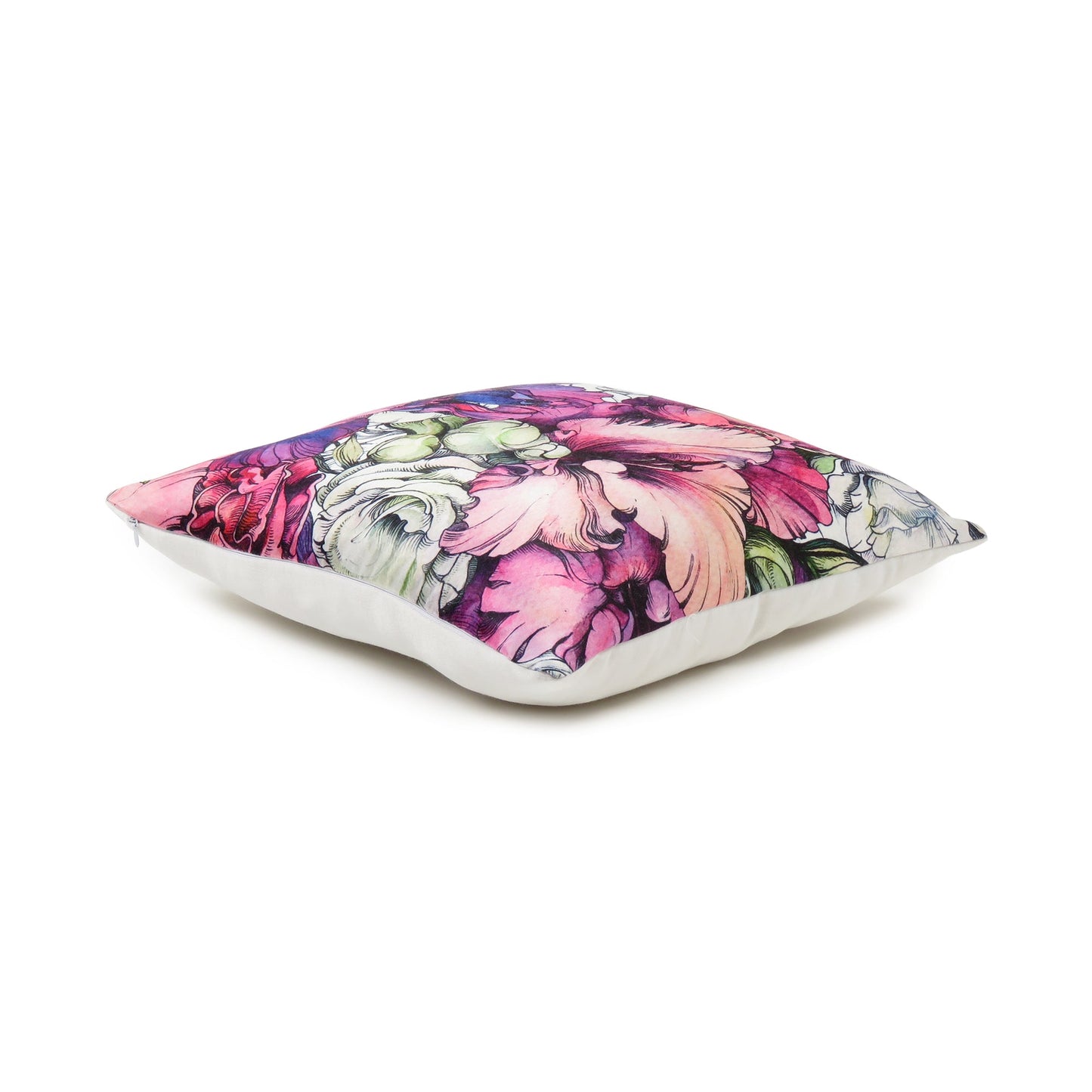 Multicolor Floral & Leaf Printed Cushion Cover in Set of 2