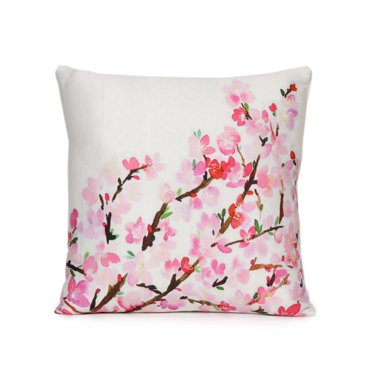 Pink Floral Printed Cushion Cover in Set of 2
