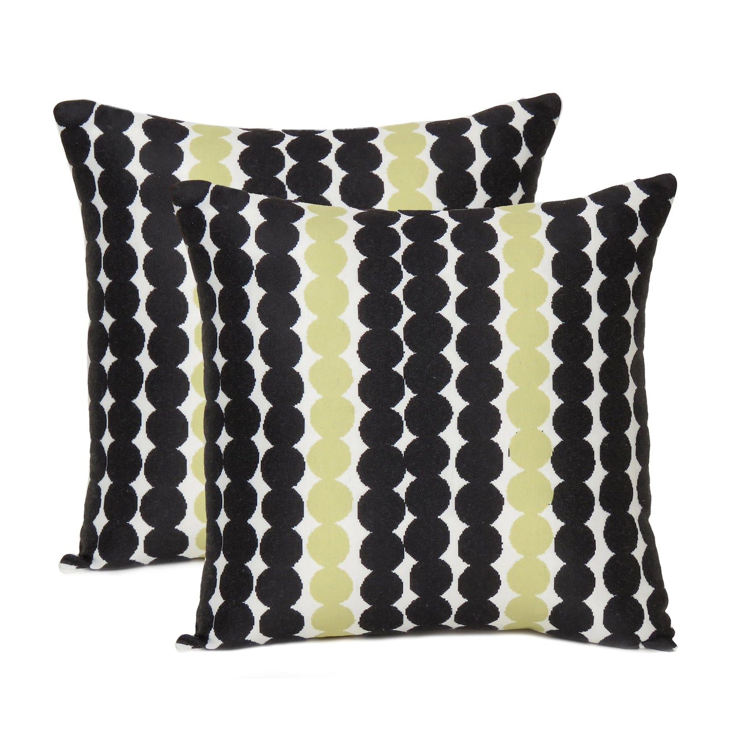 Black Marimekko Rasymatto Printed Cushion Cover in Set of 2