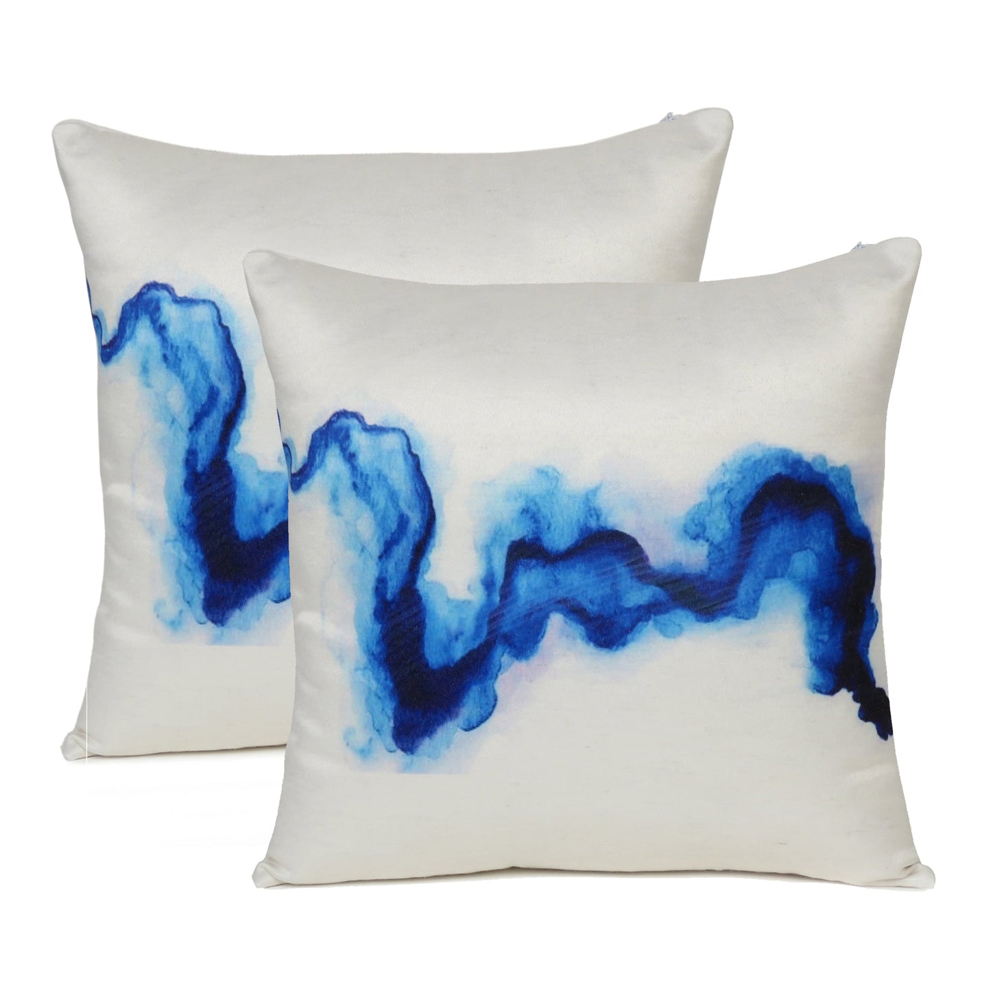 White Ink Spread Printed Cushion Cover in Set of 2