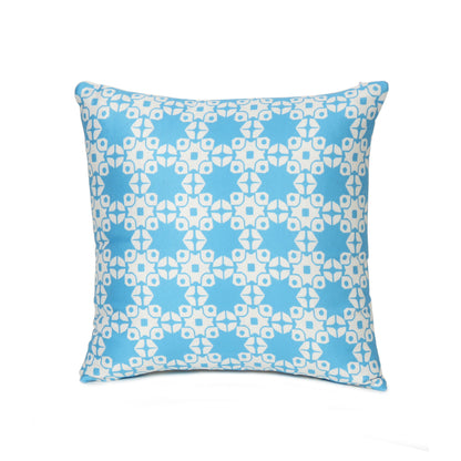 Sky Blue Geometric Printed Cushion Cover in Set of 2