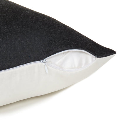 Black Polka dot Printed Cushion Cover in Set of 2