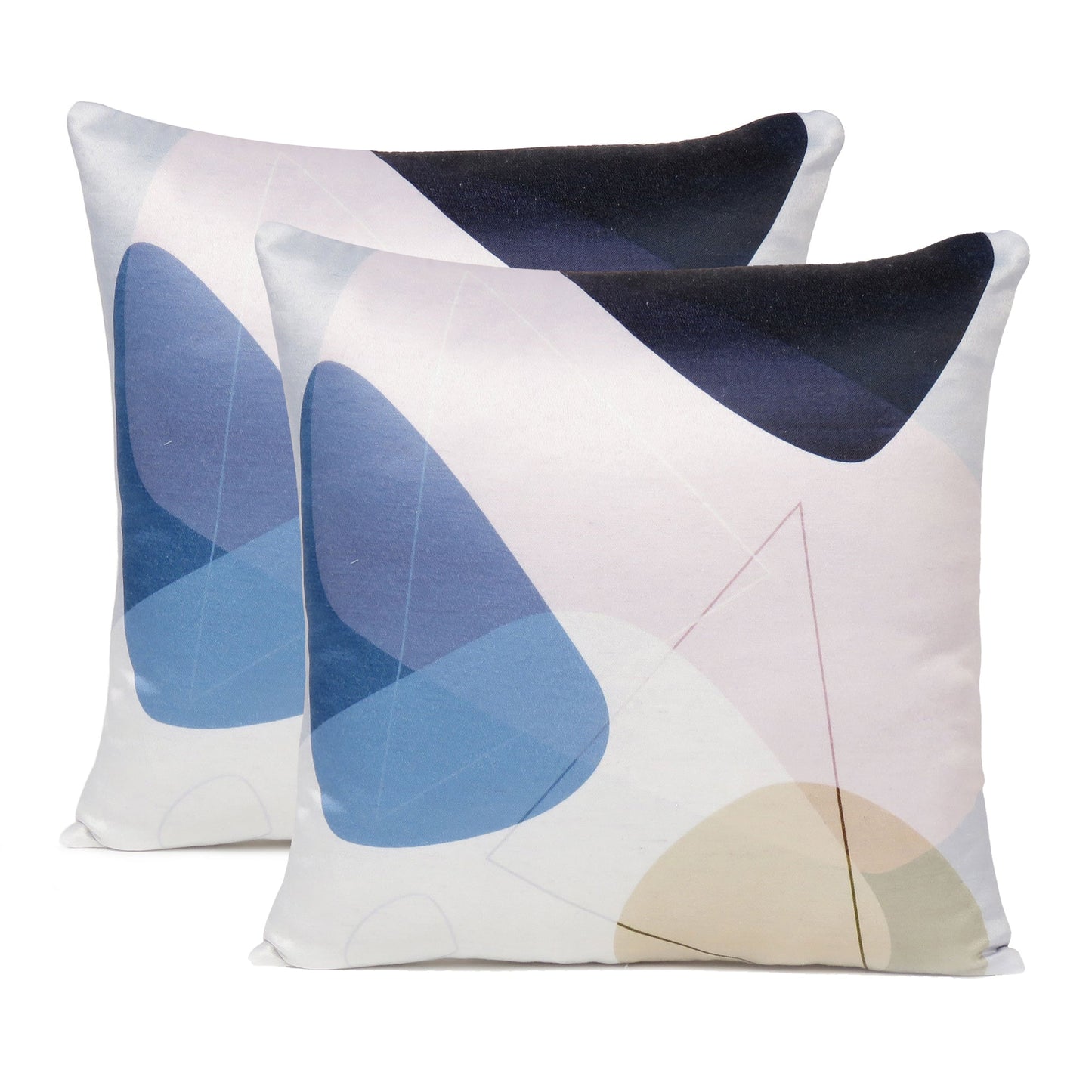 Multicolor Abstract Printed Cushion Cover in Set of 2