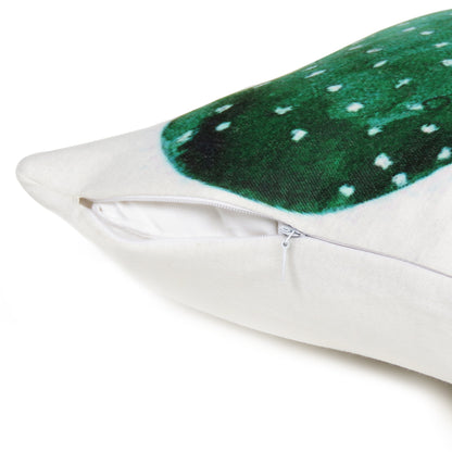 Green Cactus Printed Cushion Cover in Set of 2