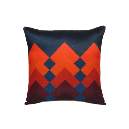 Red Geometric Printed Cushion Cover in Set of 2