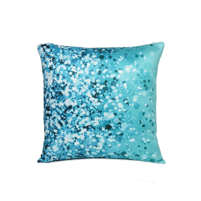 Sky Blue Abstract Printed Cushion Cover in Set of 2