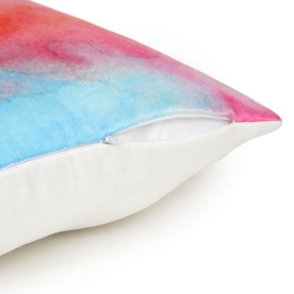 Multicolor Watercolor Stain Printed Cushion Cover in Set of 2