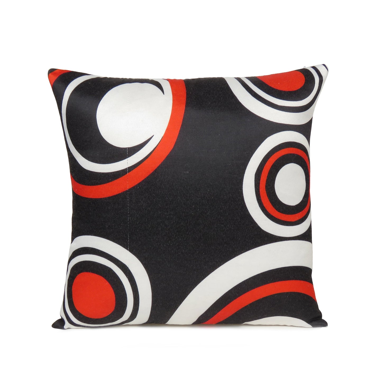 Black  Circle Printed Cushion Cover in Set of 2