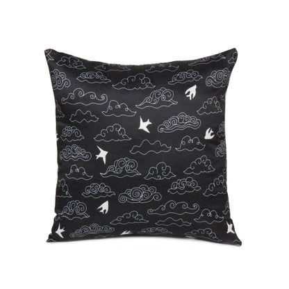 Black Cloud Printed Cushion Cover in Set of 2