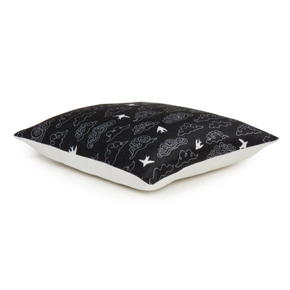 Black Cloud Printed Cushion Cover in Set of 2
