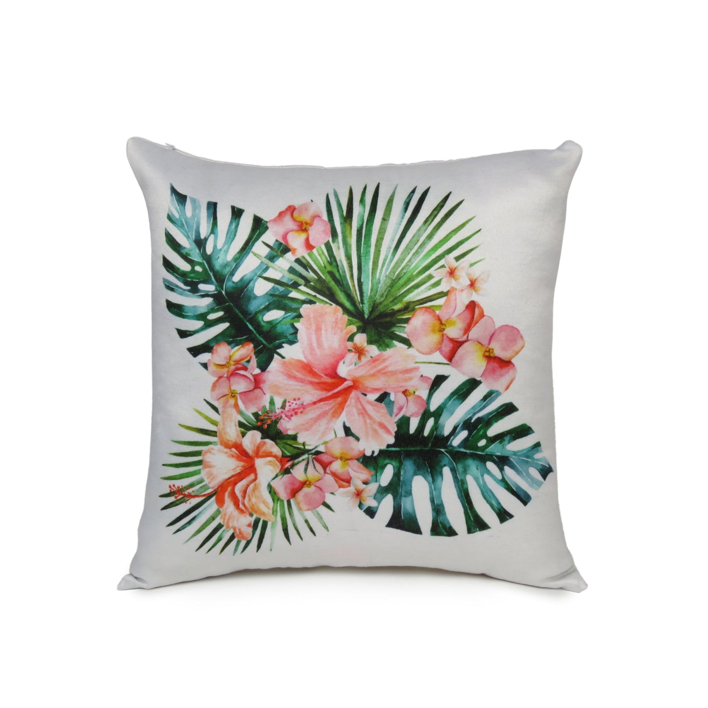 Multicolor Tropical Leaf & Floral Printed Cushion Cover in Set of 2