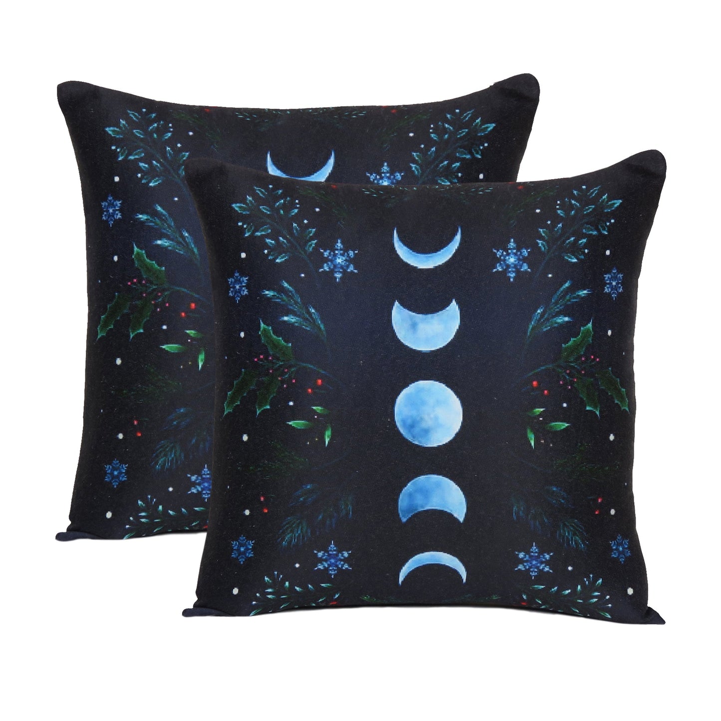 Blue Moon Print Cushion Cover in Set of 2