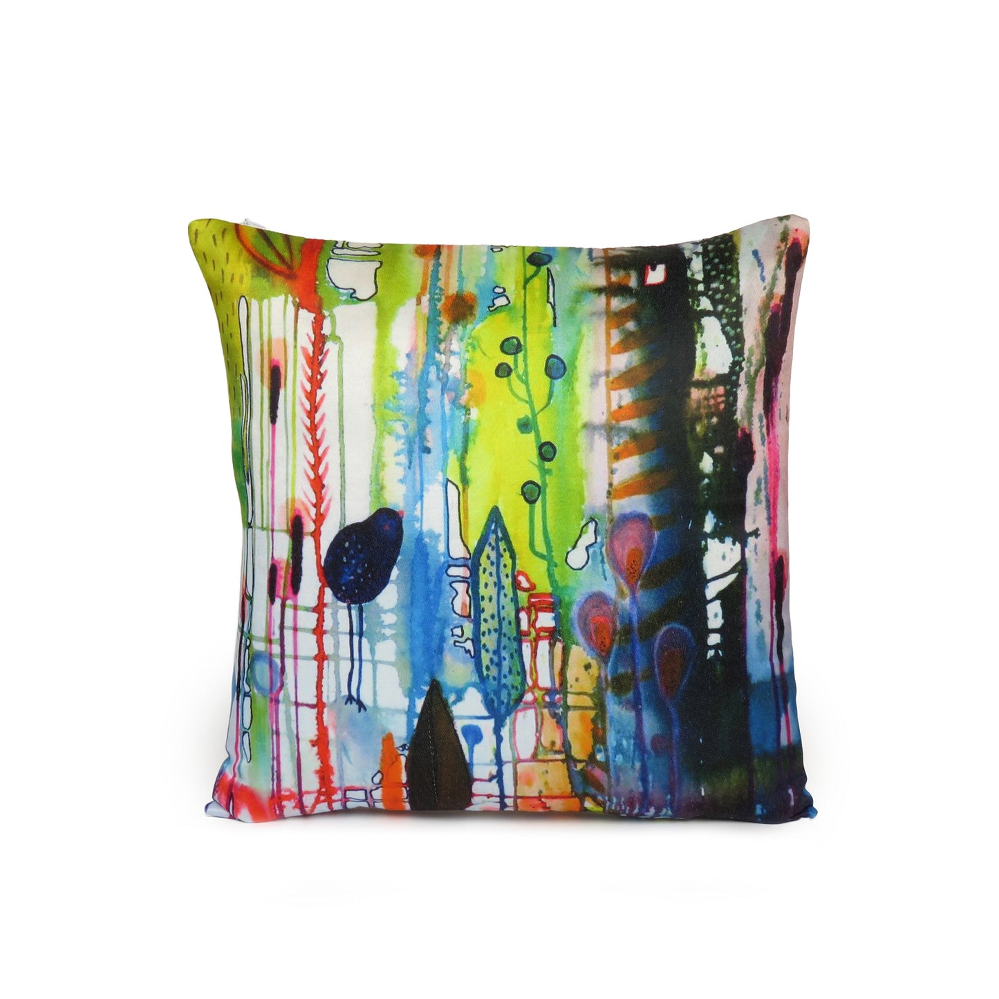Multicolor Abstract Printed Cushion Cover in Set of 2