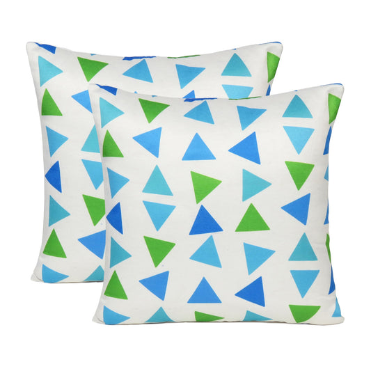 Multicolor Geometric Printed Cushion Cover in Set of 2