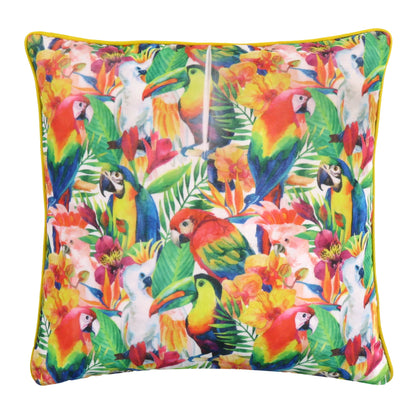 Velvet Polydupion Printed Cushion Covers in Set of 2 - Multicolor