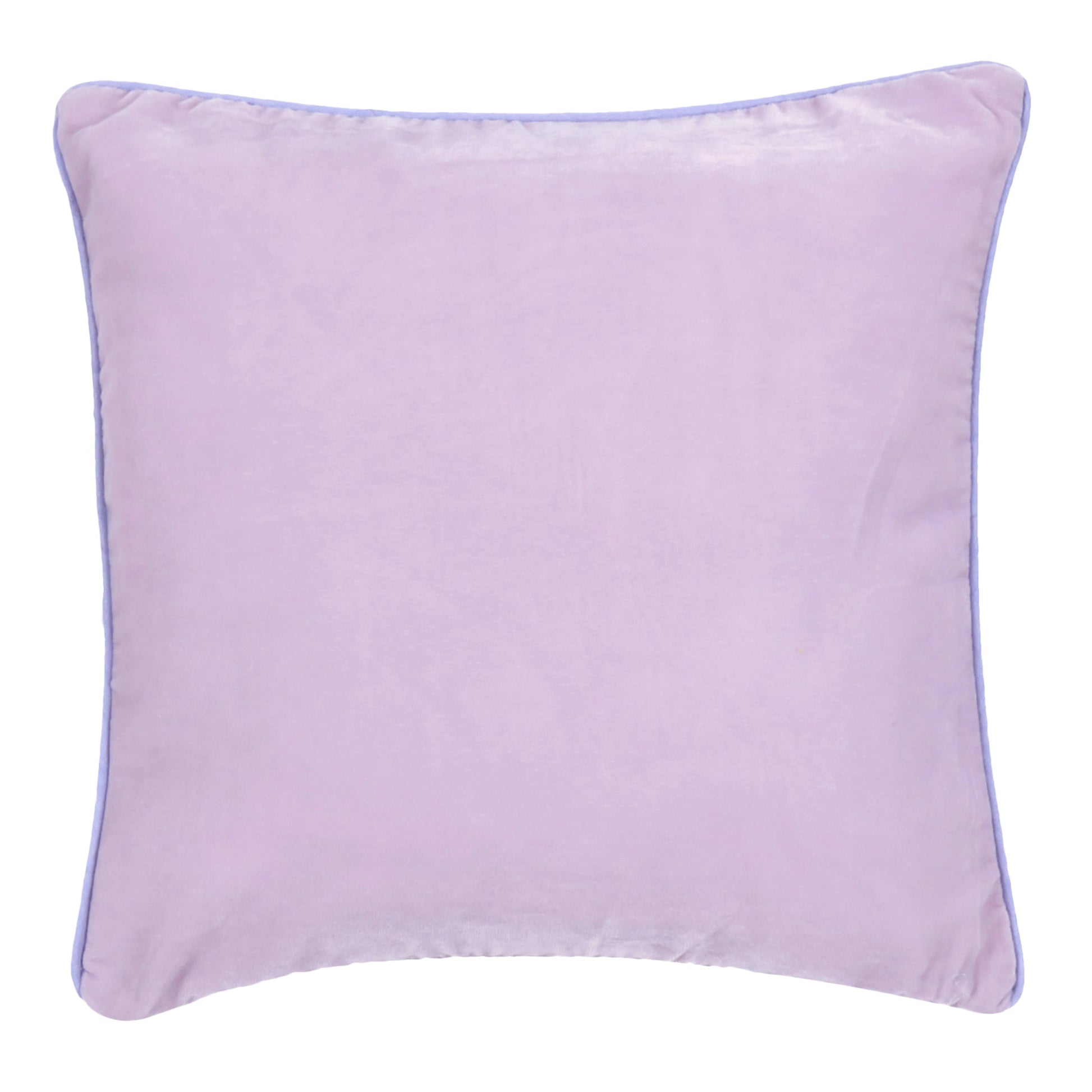 Orchid Bloom Velvet Cushion Cover with Orchid Bloom Piping Edge in Set of 2
