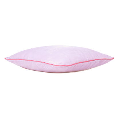 Orchid Bloom Velvet Cushion Cover with Light Pink Piping Edge in Set of 2