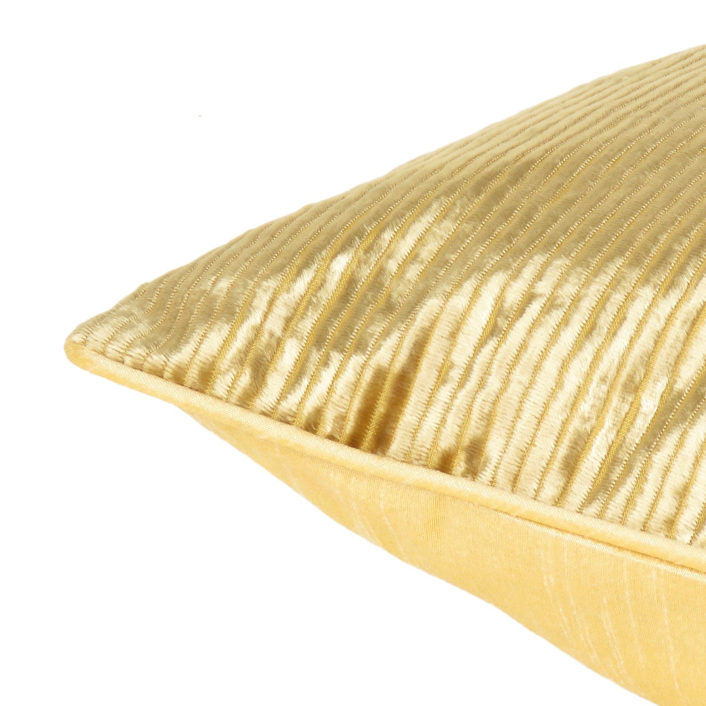 Solid Corduroy Cushion Cover in Set of 2 - Golden