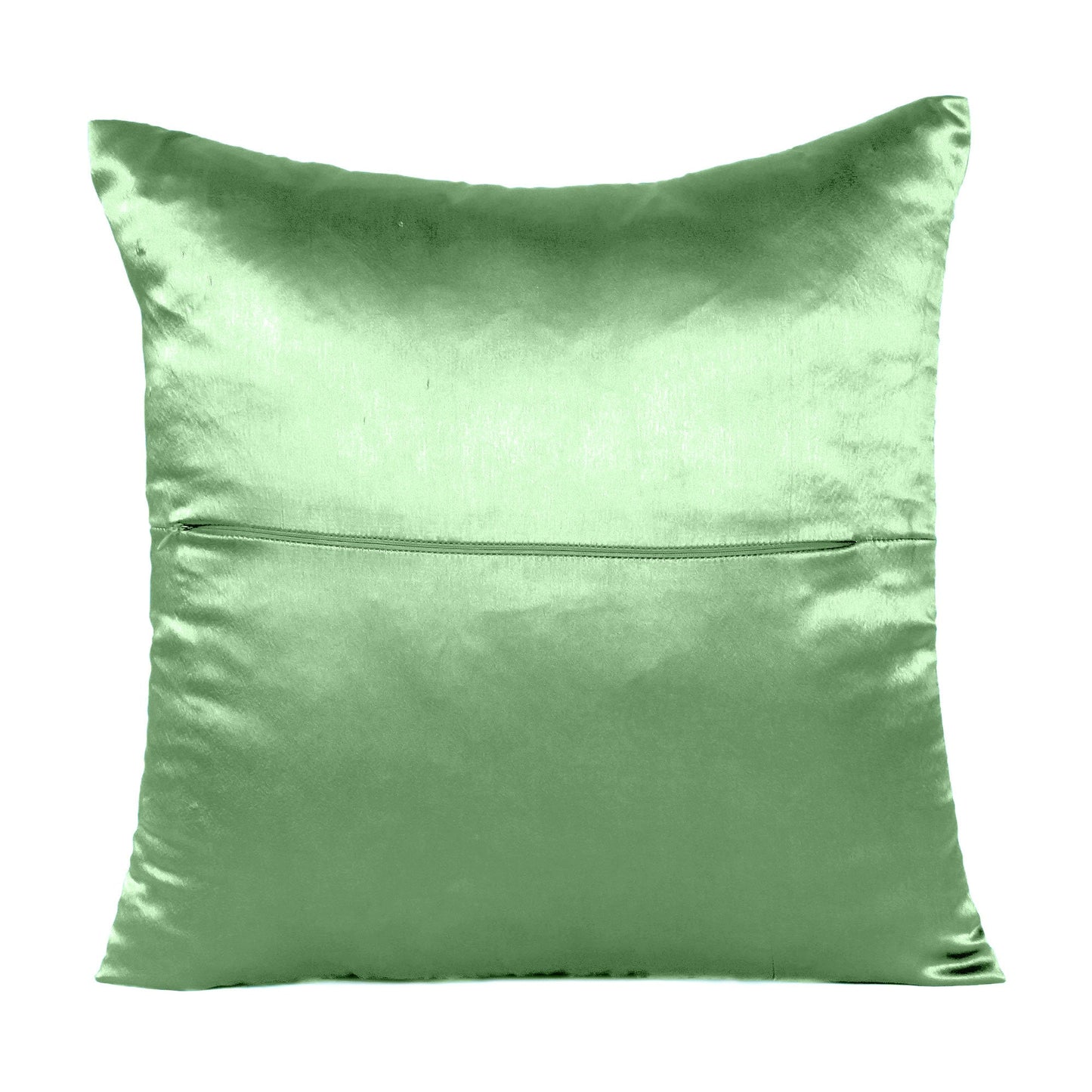 Luxury Soft Plain Satin Silk Cushion Cover in Set of 2 - Ambrosia Green