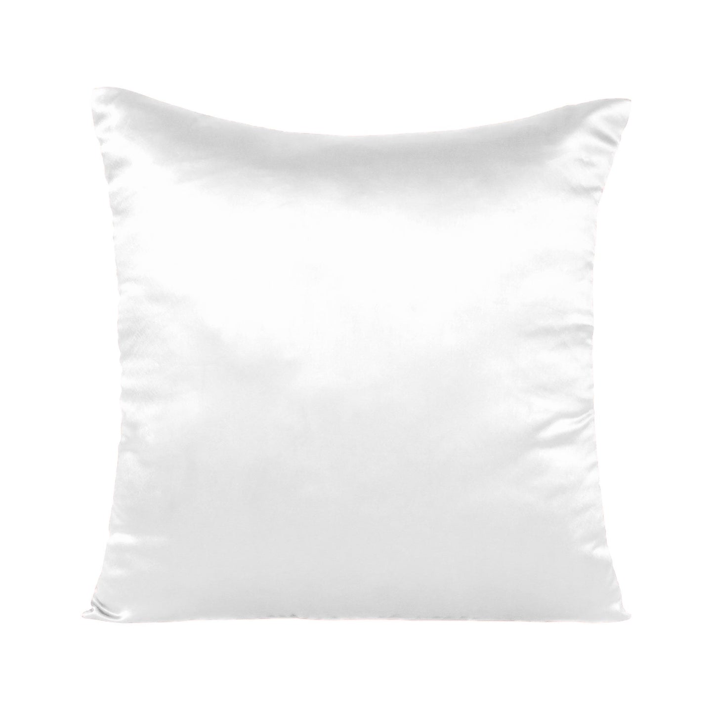 Blanc De Blanc Satin Silky Cushion Covers in Set of 2