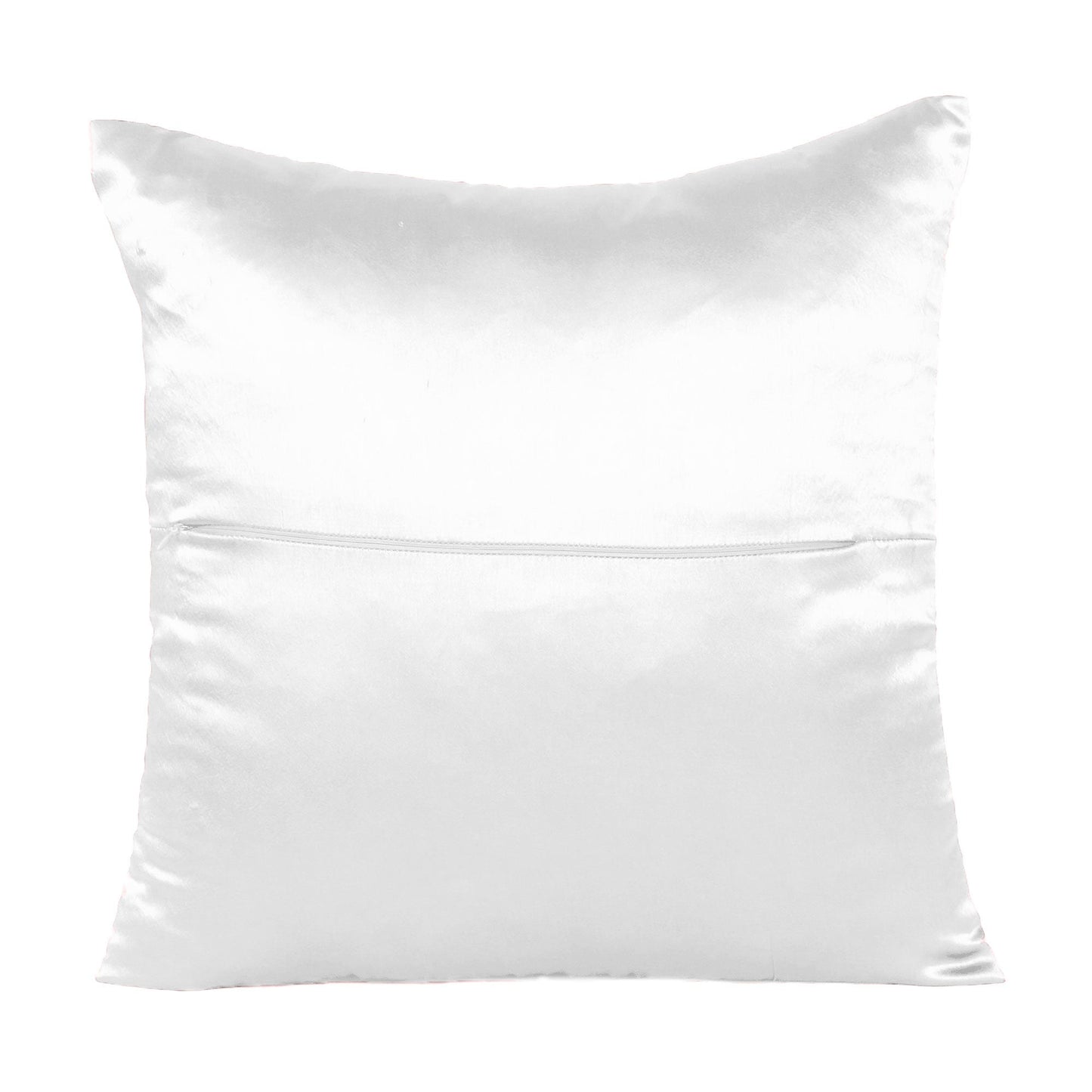Luxury Soft Plain Satin Silk Cushion Cover in Set of 2 - Blanc De Blanc