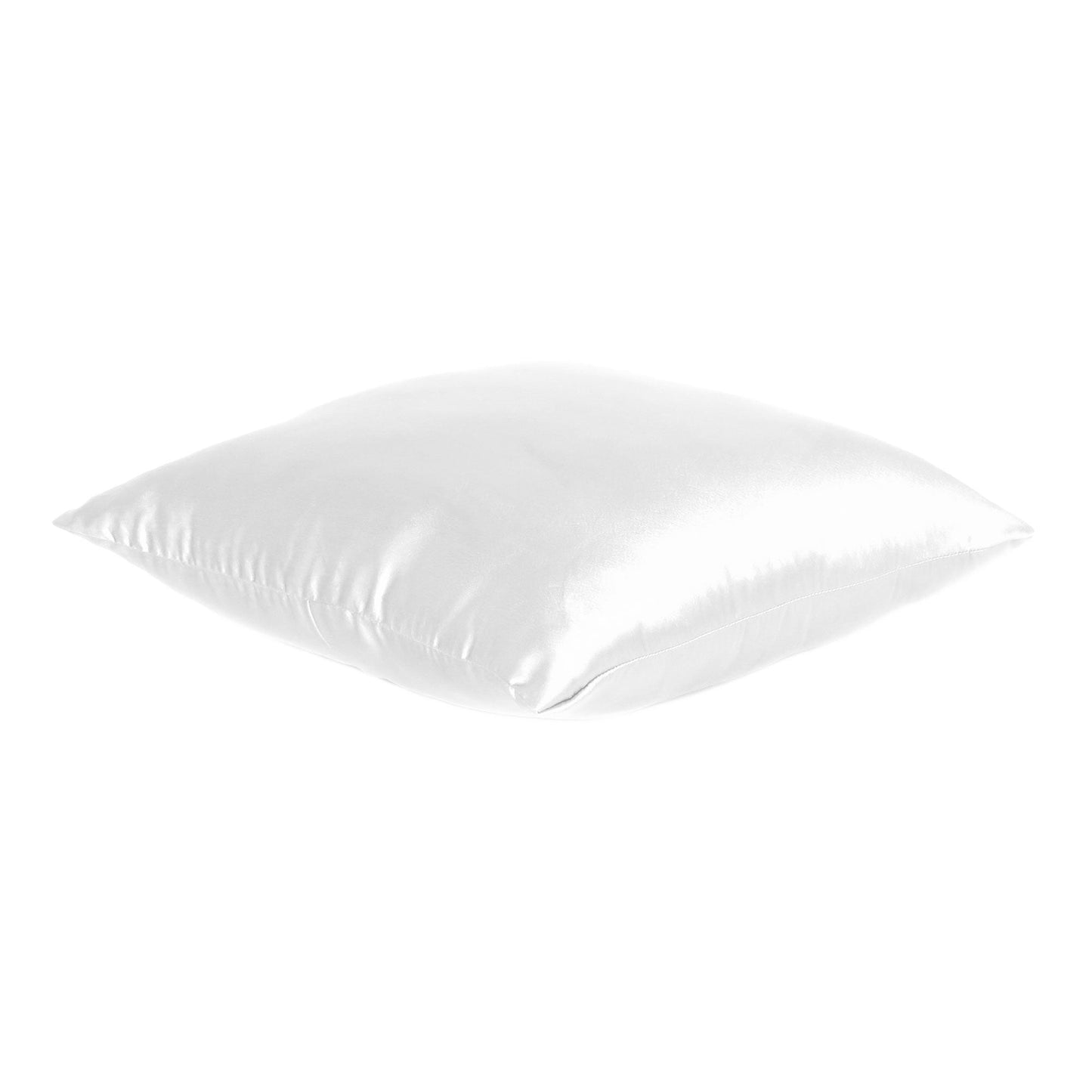 Blanc De Blanc Satin Silky Cushion Covers in Set of 2