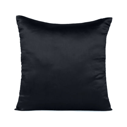 Black Satin Silky Cushion Covers in Set of 2