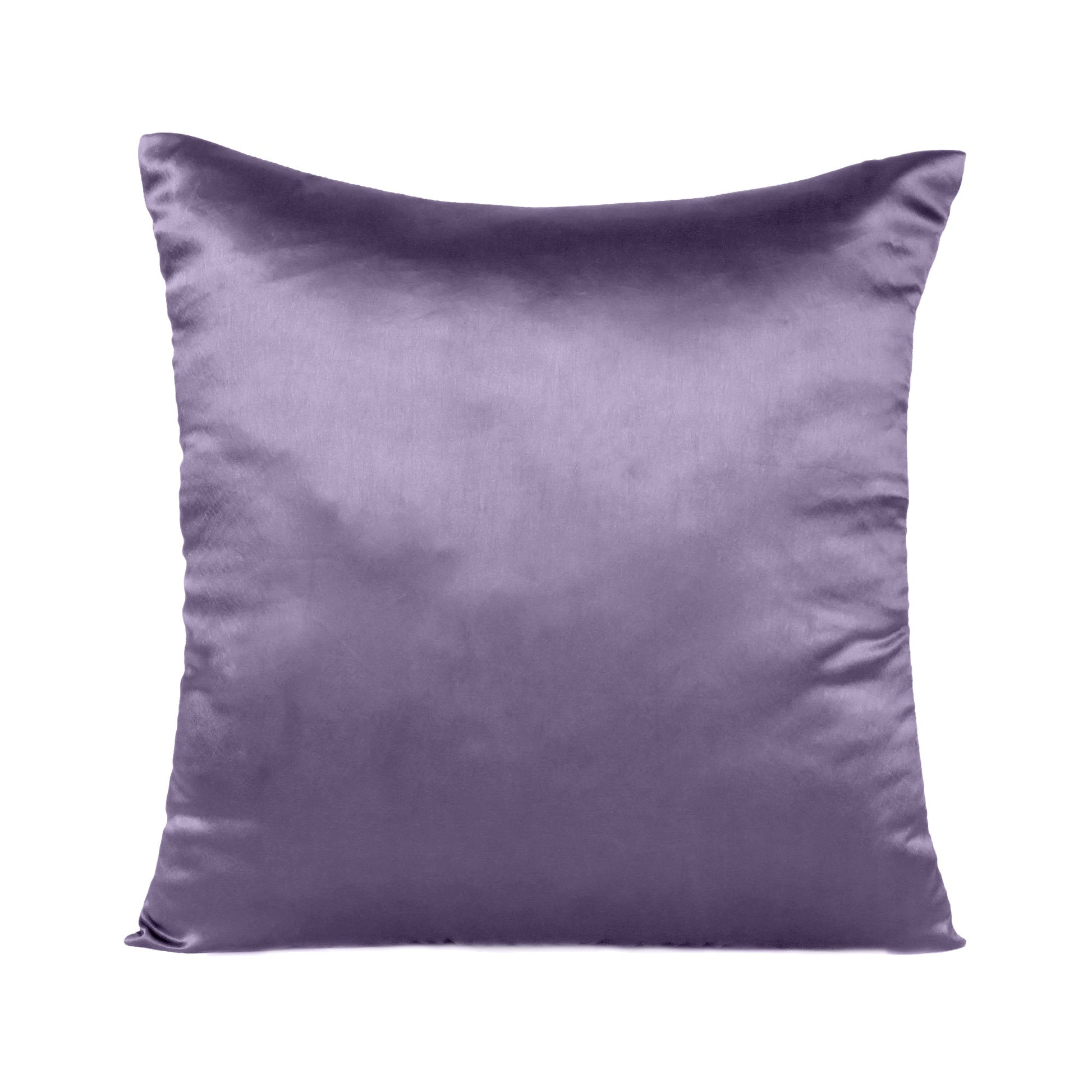 Bordeaux Purple Satin Silky Cushion Covers in Set of 2