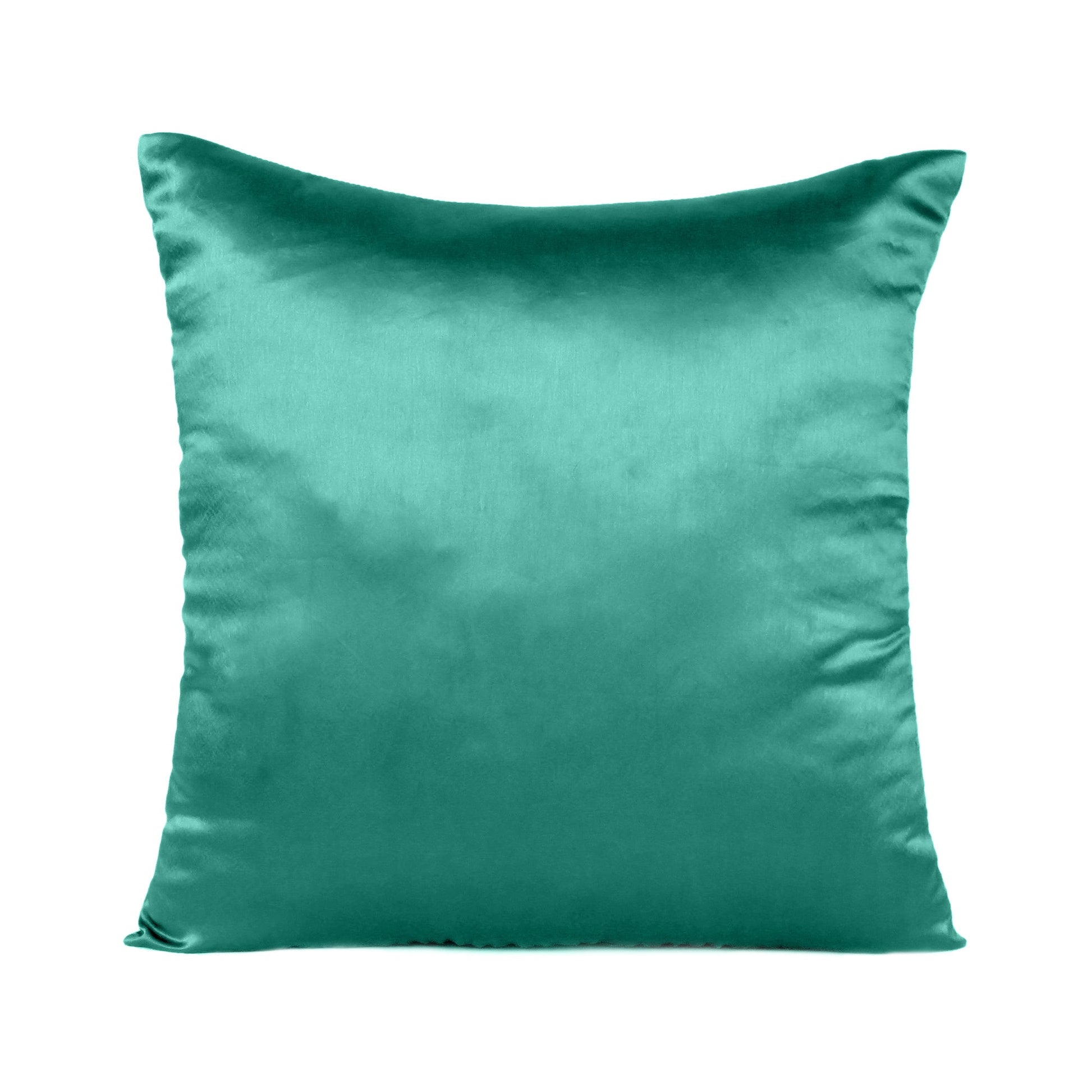Bayberry Green Satin Silky Cushion Covers in Set of 2