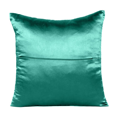 Luxury Soft Plain Satin Silk Cushion Cover in Set of 2 - Bayberry Green