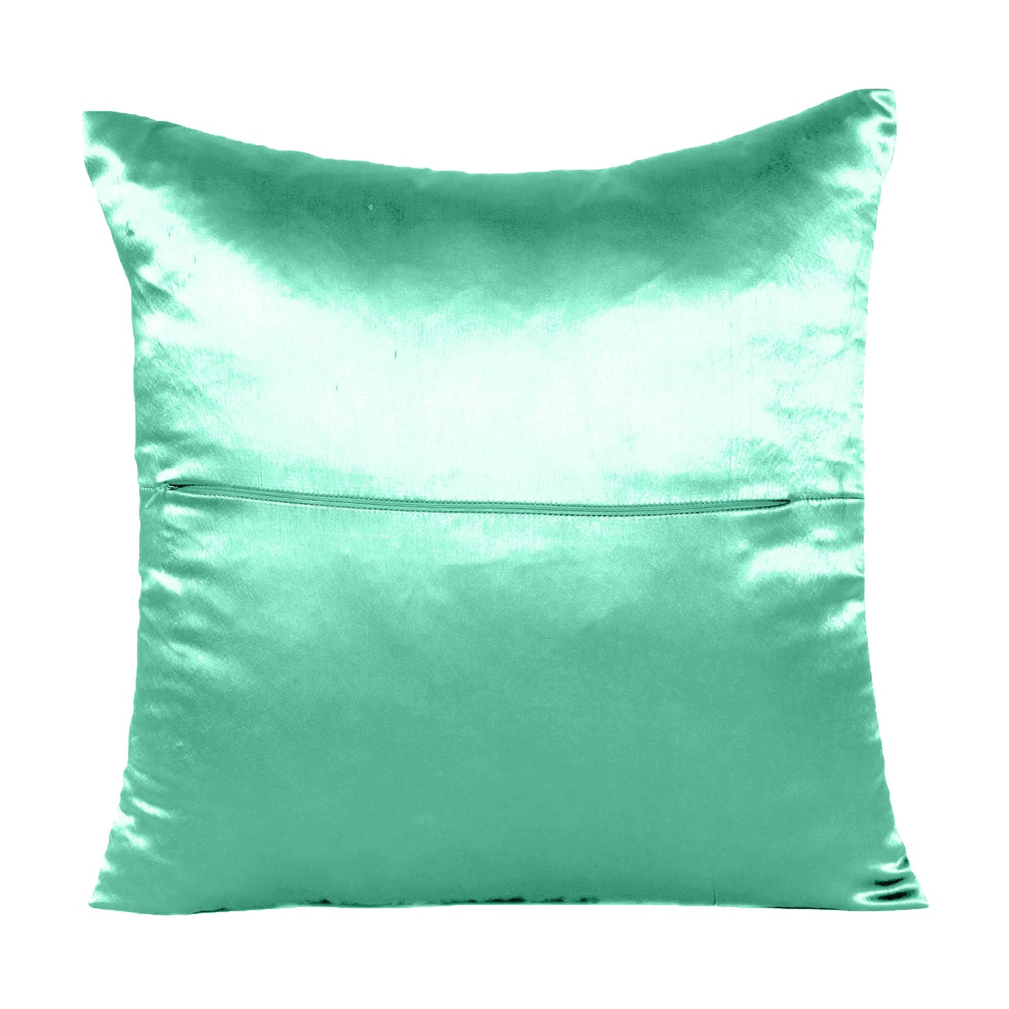Luxury Soft Plain Satin Silk Cushion Cover in Set of 2 - Bay green