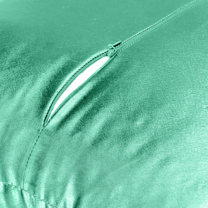 Bay green Satin Silky Cushion Covers in Set of 2