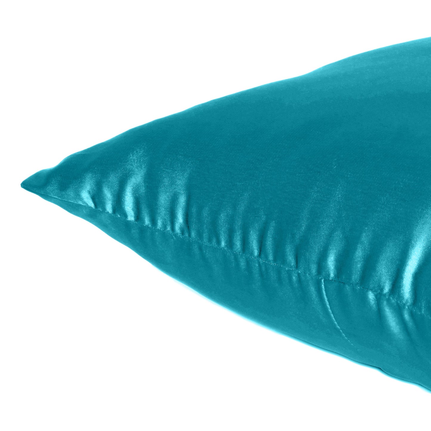 Corsair Blue Satin Silky Cushion Covers in Set of 2