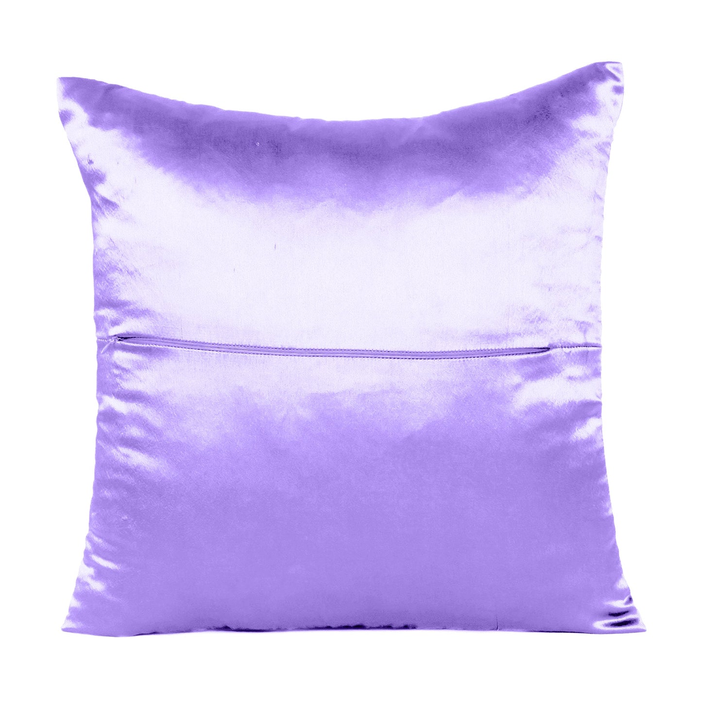 Luxury Soft Plain Satin Silk Cushion Cover in Set of 2 - Dahlia Purple