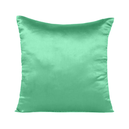 Green Lake Satin Silky Cushion Covers in Set of 2