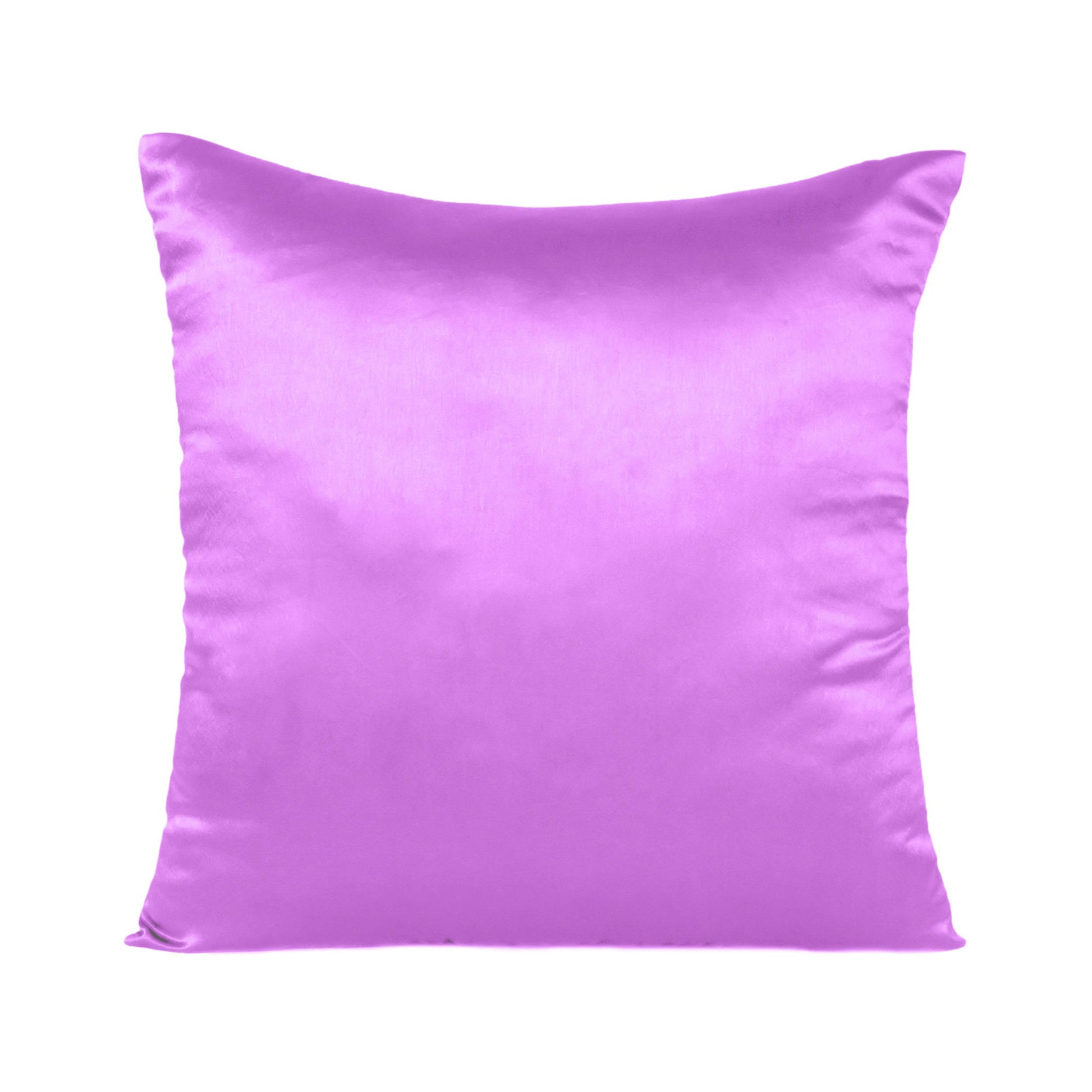 Hyacinth Violet Satin Silky Cushion Covers in Set of 2