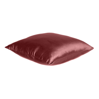Jester Red Satin Silky Cushion Covers in Set of 2
