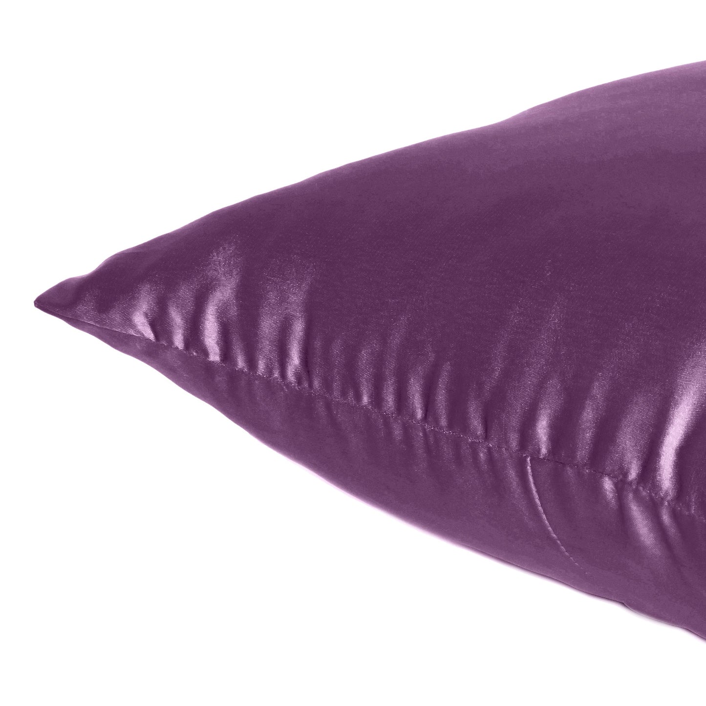 Purple Passion Satin Silky Cushion Covers in Set of 2