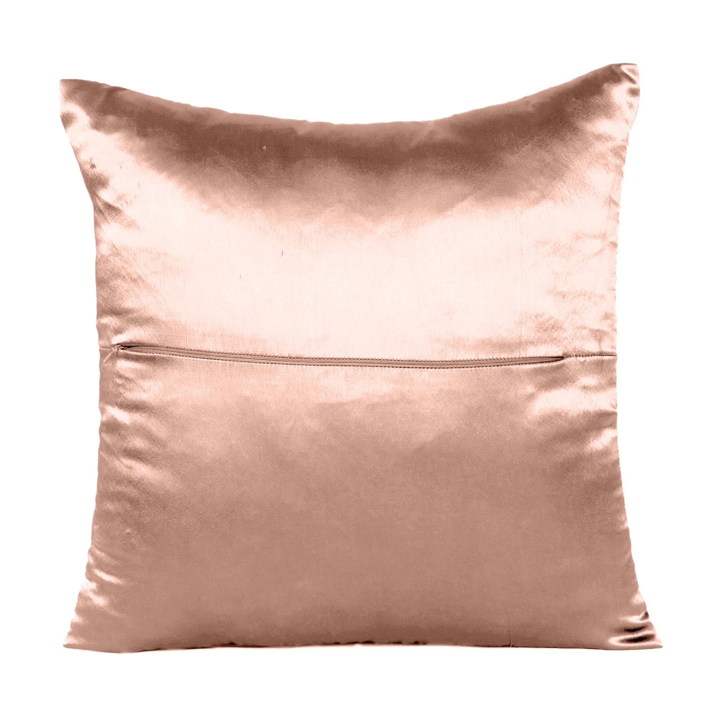 Luxury Soft Plain Satin Silk Cushion Cover in Set of 2 - Terracotta