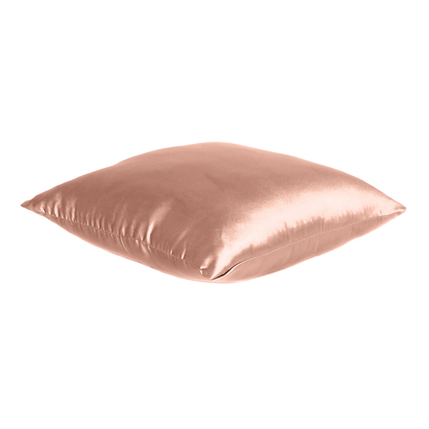 Terracotta Satin Silky Cushion Covers in Set of 2