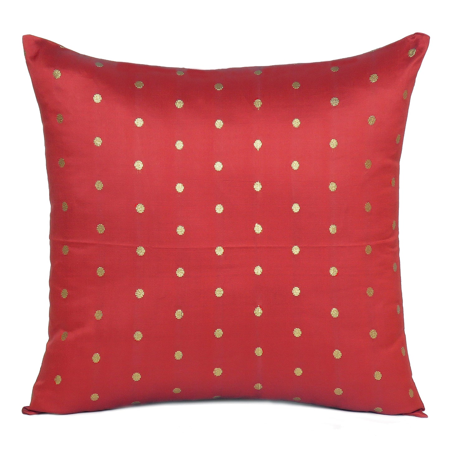 Art Silk Red Cushion Cover in Set of 2
