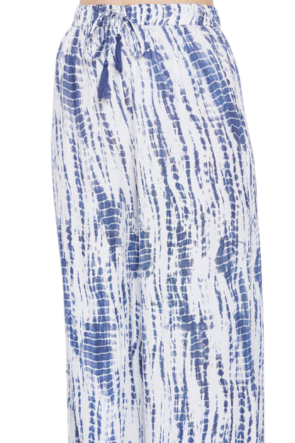 Women's Muslin Foil Printed Co-Ord Set - Navy Blue