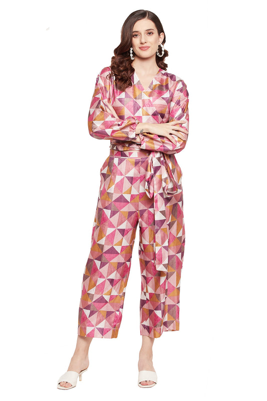 Women's Multicolor Full Sleeve and Drawstring Co-Ord Sets