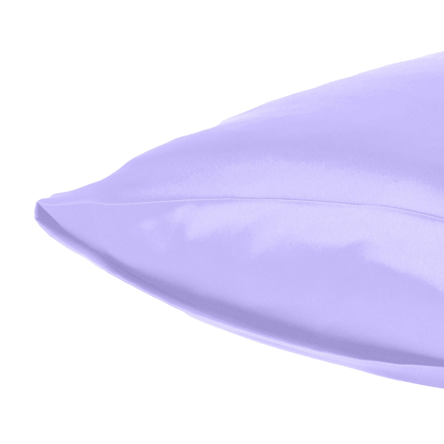 Luxury Soft Plain Satin Silk Pillowcases in Set of 2 - Dahlia Purple
