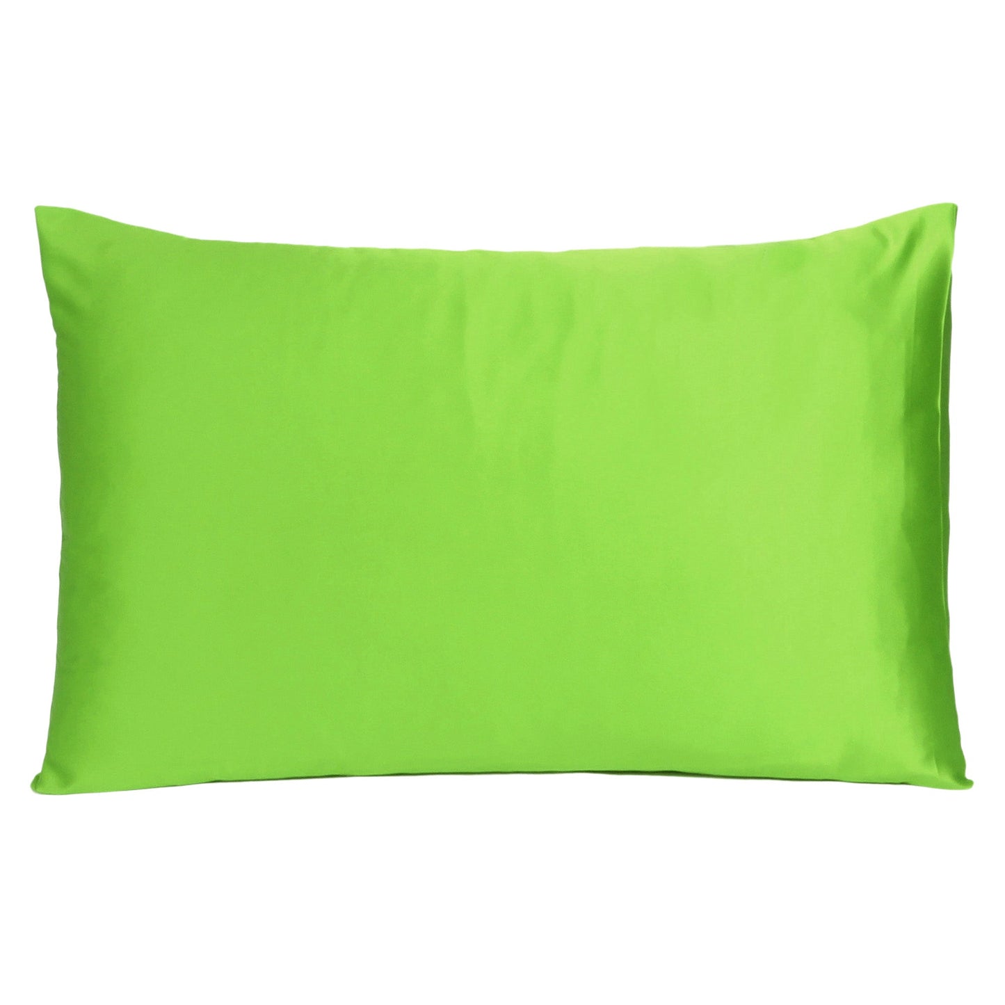 Luxury Soft Plain Satin Silk Pillowcases in Set of 2 - Macaw Green