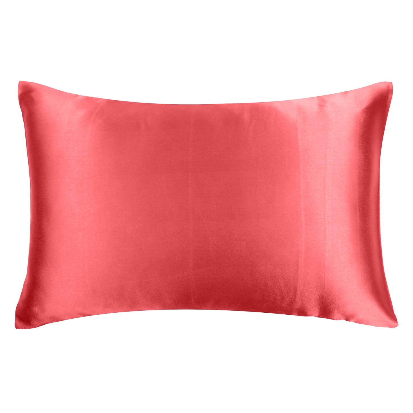 Luxury Soft Plain Satin Silk Pillowcases in Set of 2 - Parasite Pink